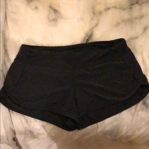 Size 8 black Lululemon hotty hot shorts